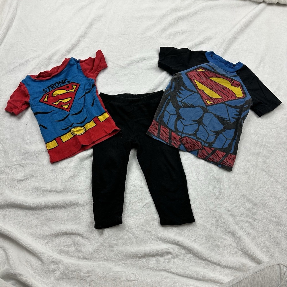 Superman Outfit Set Boy's 2T Two Shirts One Pants
